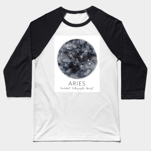 Aries Zodiac Moon Constellation Baseball T-Shirt